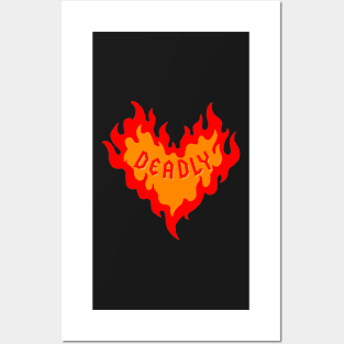 Deadly Flame Heart Posters and Art